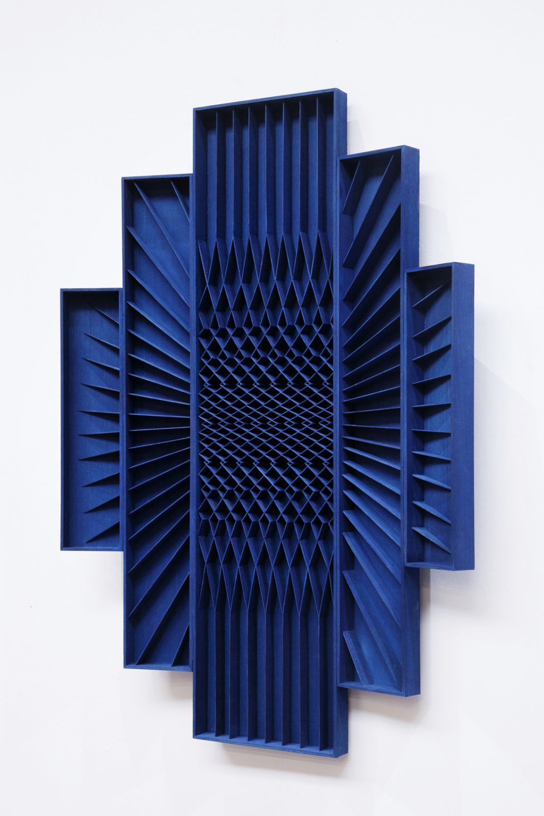 100 x 70cm, wood, cobalt ink, 2017